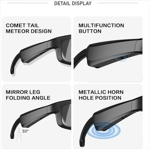 Wireless Bluetooth Smart Glasses Audio Sunglasses Intelligent Communication - Picture 11 of 13