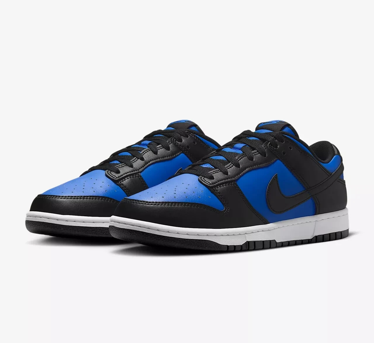 Nike Dunk Low Retro Shoes Black Hyper Royal White HF5441-401 Men's