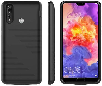 Battery Case for Huawei P20 Pro, 6800mAh Charger Case Extended black