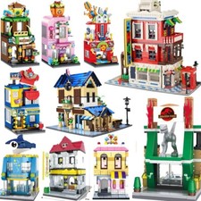 High Street Shops Restaurant Cafe Building Bricks Kit Construction Blocks Set