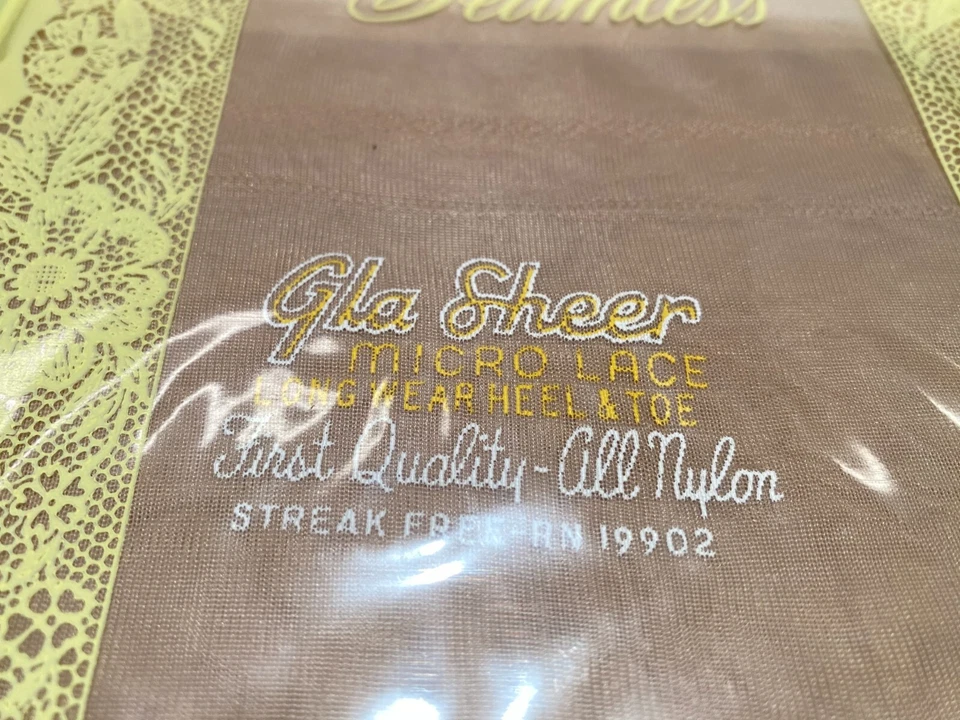 Sexy 3 pares de medias ligeras de nailon vintage transparentes 9 x 31" DERECHA hueso transparente Foto 4 de 4