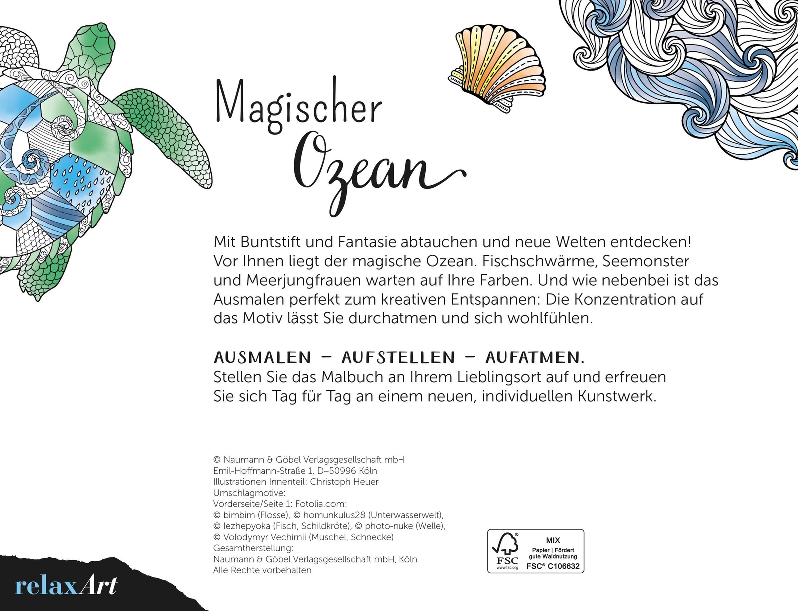 Thumbnail - Magischer Ozean - Ausmalen - Aufstellen - Entspannen | Deutsch | Buch