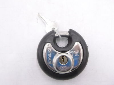 Brinks R70 Stainless Steel Rubber Padlock With One Key | eBay