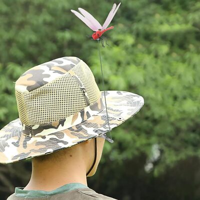 3D Artificial Dragonfly Clips, Multicolor Waterproof Garden Decor for Hat