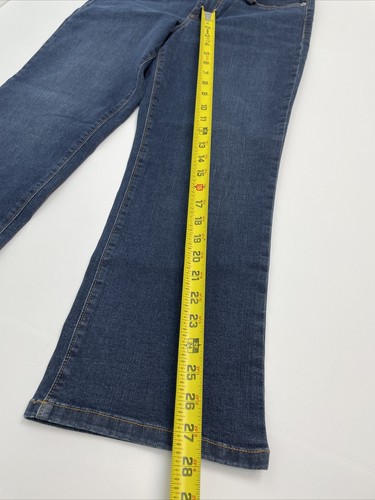 Womens Dark Denim Blue Jeans Size 10/30 Mid Rise Crop Kick New Cute Ladies W - Picture 5 of 10
