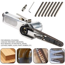 330 x 10mm Wide Air Finger Belt Sander Power File Detail Sanding with 6Pcs Belts