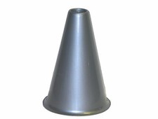 Silver Plastic Cheer Leading Megaphones, 8 Inches Tall, Mfg. USA Lead Free
