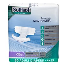 60x Soffisof Air Dry Adult Diapers Maxi M, L, XXL & XXXL - Adult Nappies -Unisex