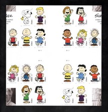 5726a 5735a MNH Charles Schulz IMPERF NDC Cross Gutter Block from press sheet