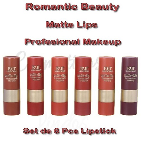 New Romantic Beauty Matte Lipstick Set 6 Colors Professional Makeup Lipsticks - Picture 3 of 3