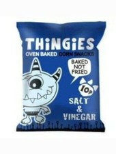 FULL CASE  54 PACKETS OF THINGIES SALT & VINEGAR FLAVOUR CRISPS CORN SNACK (pm)