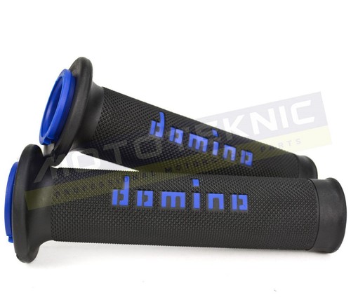 Domino Full Diamond Green & Black Motorcycle Grips - Road Race Style For Kawasaki