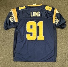 2011-2015 Chris Long St. Louis Rams Authentic Onfield Reebok Jersey #91 size 52