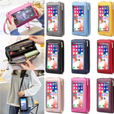 Women Touch Screen Purse Small Crossbody Phone Bag RFID Blocking Wristlet Wallet