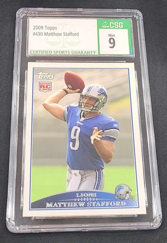 2009 Topps Matthew Stafford Lions RC CSG 9
