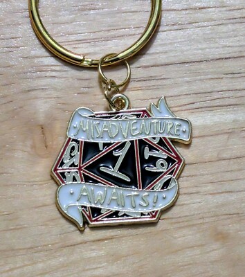 misadventure-awaits-d20-dice-gamer-keychain-ebay