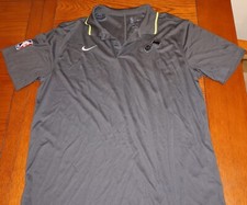 Utah Jazz Nike NBA Authentics Dri-Fit Golf Polo Gray Men's Size Large EUC