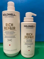 Goldwell Dualsenses Rich Repair Restoring Shampoo & 60sec Treatment Authentic