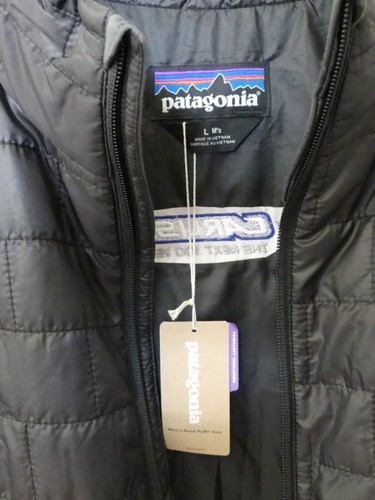 NWT Patagonia Nano Puff Vest Men’s L Black Quilted Insulated Primaloft (Logo) - Picture 2 of 9