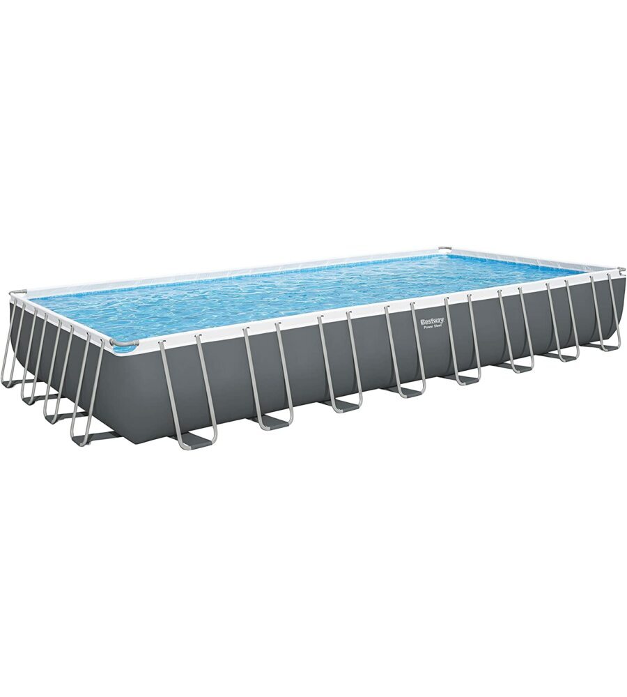 PISCINA FUORI TERRA RETTANGOLARE BESTWAY "POWER STEEL FRAME" 956X488X132 CM C...
