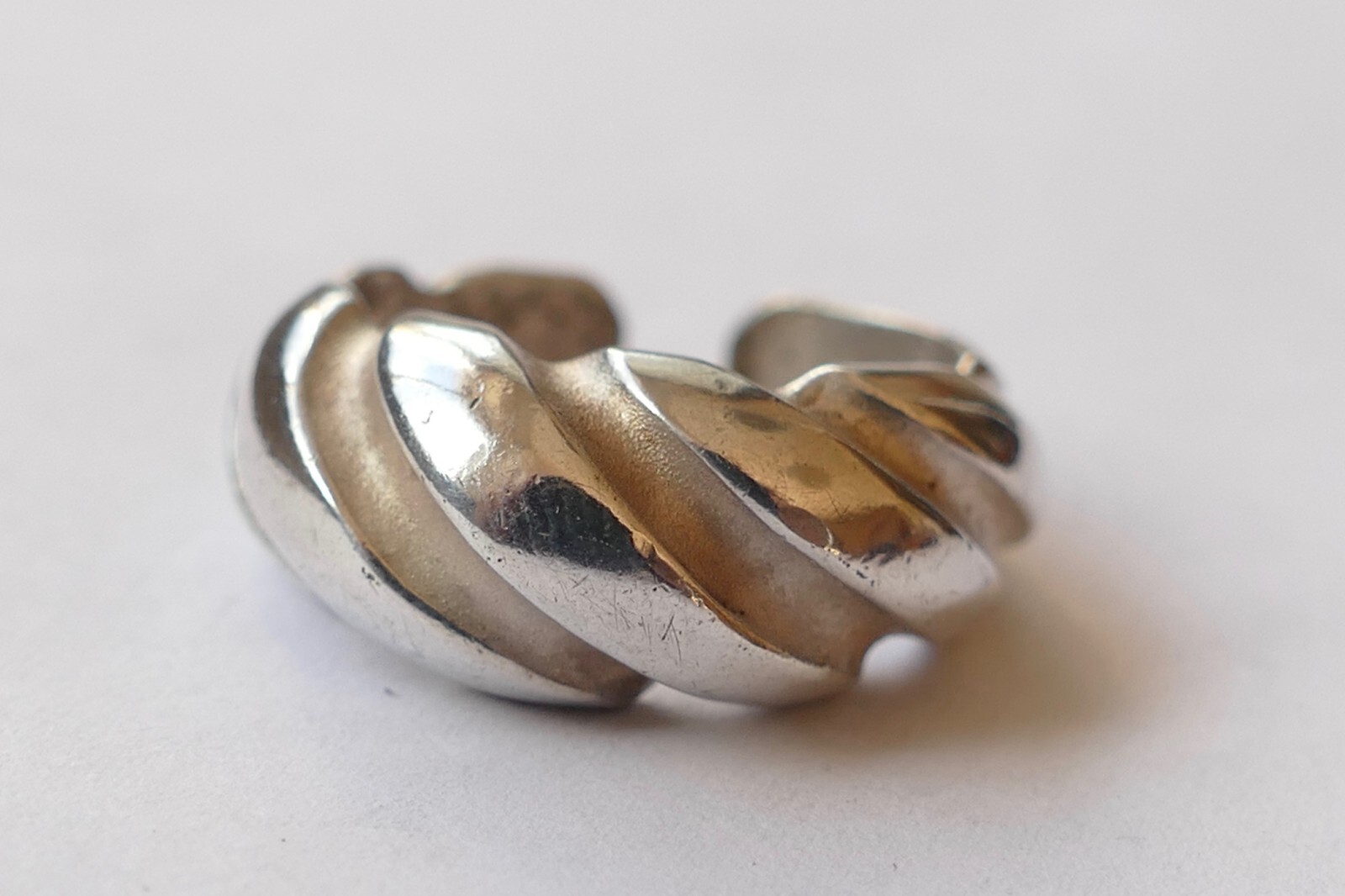 Ring Open Ring Solid 835 Silver Vintage around 19… - image 1