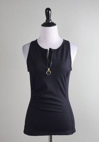 Roberto Cavalli Sport sportliches Tanktop neu mit Etikett $ 175 Leopard Netzrücken Größe XS