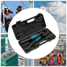 8 Ton Hydraulic Crimper Crimping Tool Wire Battery Cable Lug Terminal w/ 8 Dies