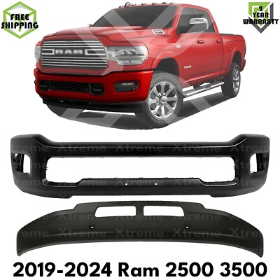 Front Bumper Face Bar Primed Steel & Valance Kit For 2019-2024 Ram 2500 3500