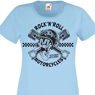 Damen T-Shirt ROCK'N'ROLL MOTORCYCLES - Triumph Triton BSA AJS Norton ROCKERS