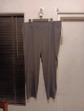 All In Motion Men Sz XL Dark Gray Nylon Jogger PantS w/ Ankle Zippers DRAWSTRING