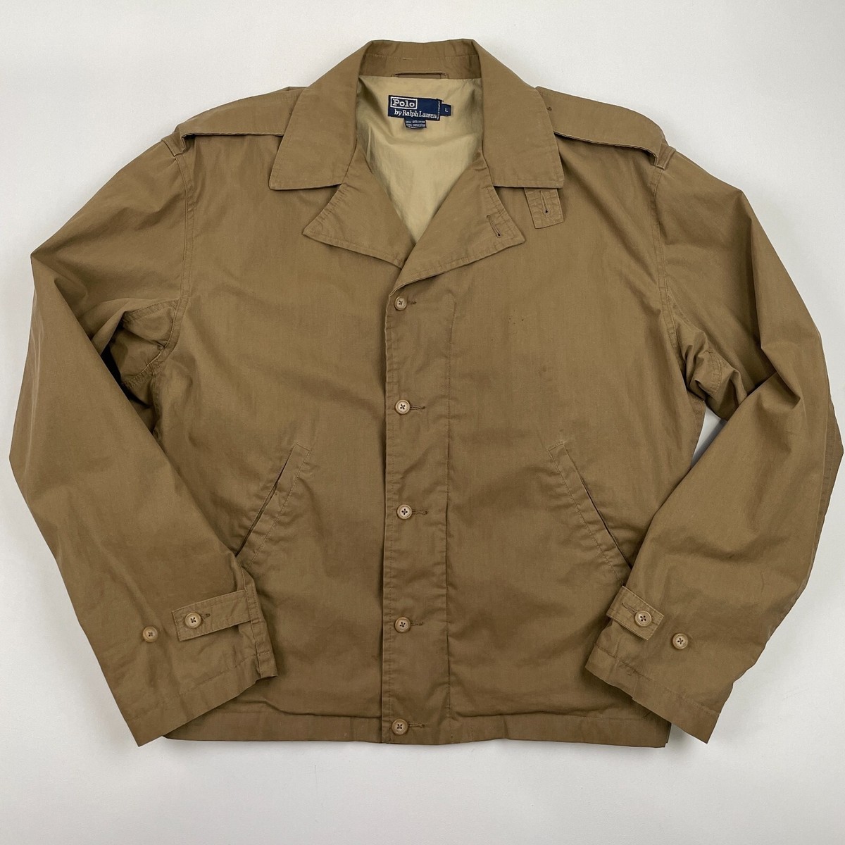 VNTG Polo Ralph Lauren (L/XL) Military WWII Theme Canvas