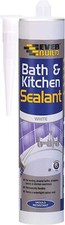 12 x Everbuild White Bath & Kitchen  Sealant WaterProof Mould Resistant