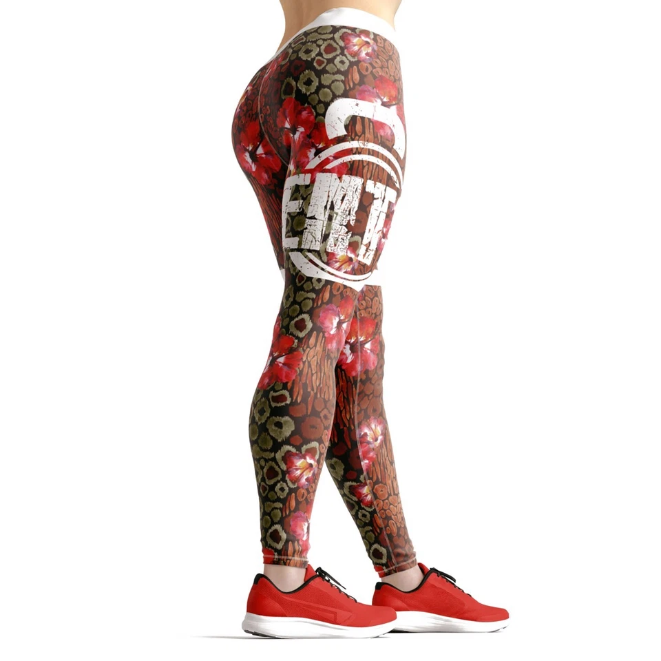 Ento Sublimation Legging Pant Women WOD Bra Yoga Gym Fitness Set Squat Hibiscus - Image 4 of 4