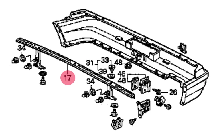 Suporte de para-choque traseiro JDM CR-X CRX EF 88-91 NOVO NA CAIXA - Imagem 4 de 4