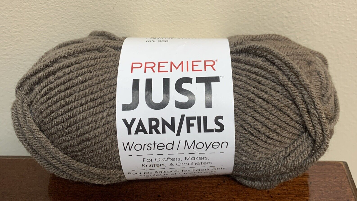 New - Premier Just Yarn Worsted Acrylic Yarn - Brown Color Pecan