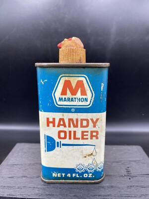 MARATHON 4oz OIL TIN HANDY OILER CAN