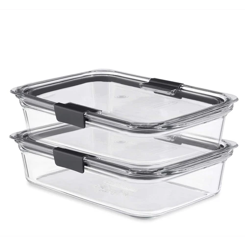 Brilliance Glass Food Storage Containers 8 Cup Food Containers with Lids 2 Pa... - Picture 1 of 5