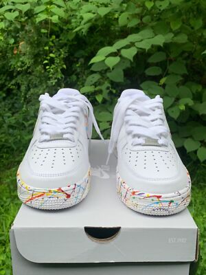 Air Force 1 Low Splatter Every Color Paint Custom White