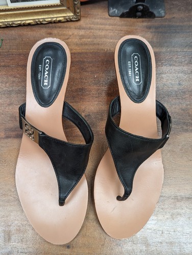 Coach Allure 8.5 Leather Sandals with Heel