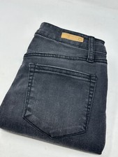 True Craft Junior's Sz 5 High Rise Skinny Black Stretch Women’s Jeans Raw Hem X7