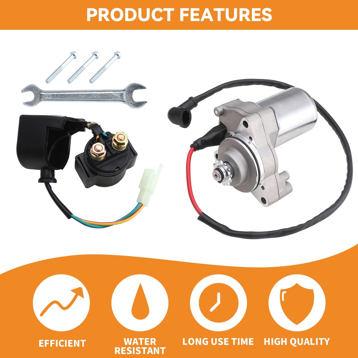 9 Teeth Starter 9T Start Motor Metal Alloy For GY6 250cc Quad - Foto 8