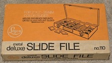 vintage Logan Metal Deluxe Slide File 110 With Box