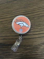 NFL Denver Broncos Retractable Badge Reel, Pick The Back, ID Holder