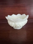 Vtg Fenton custard glows Glass Hobnail Fairy Lamp Base only w sticker