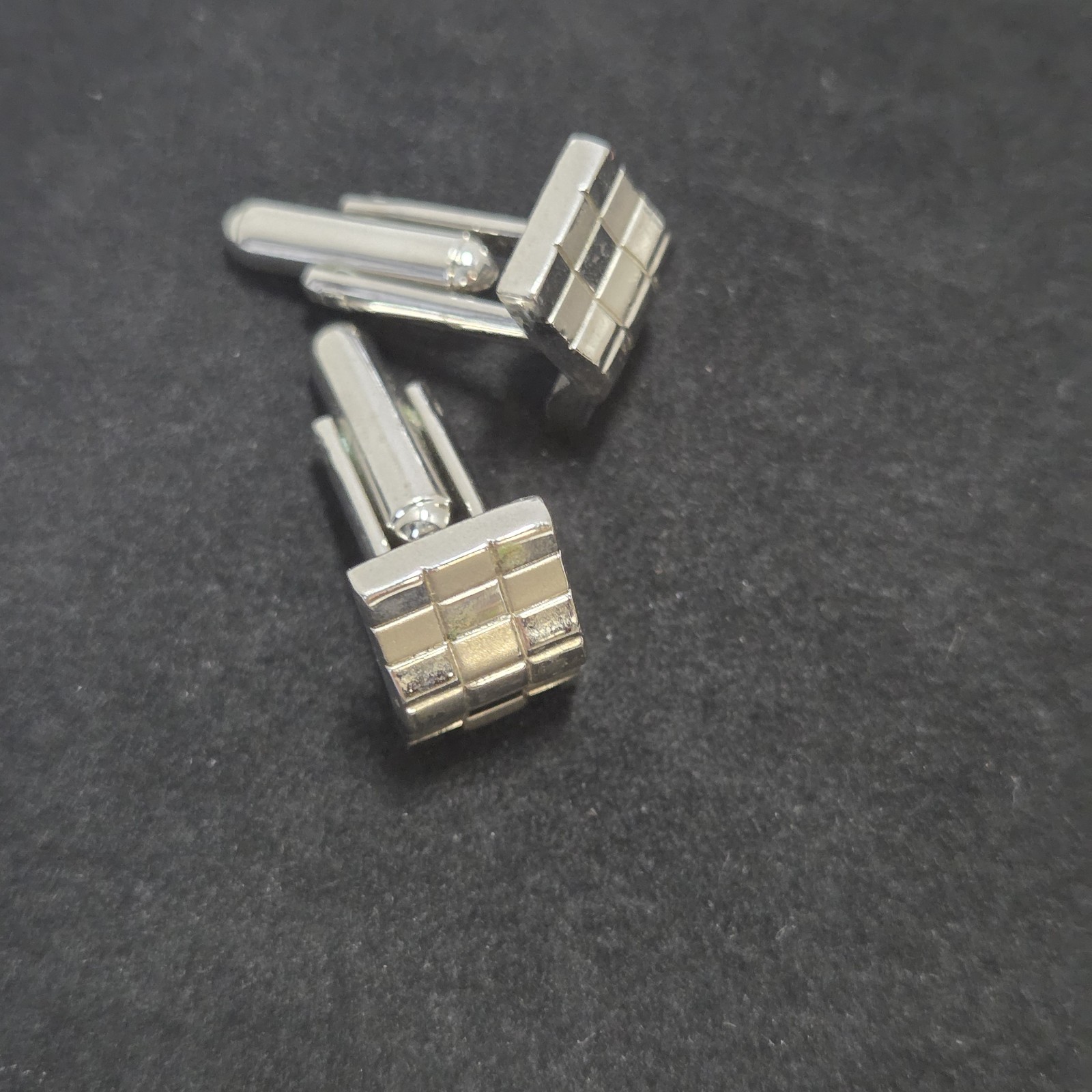 Stainless Steel Rectangular Pyramid Cuff Links Me… - image 3