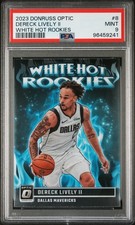 2023 PANINI DONRUSS OPTIC WHITE HOT ROOKIES #8 DERECK LIVELY II PSA 9