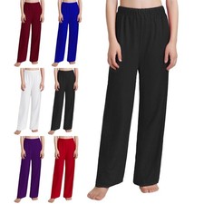 UK Girls Boys Liturgical Worship Dance Pants Elastic Waist Loose Yoga Trousers