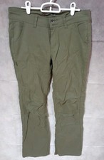 PrAna Women's 8 Halle Straight Hiking Pants Green Stretch Outdoor