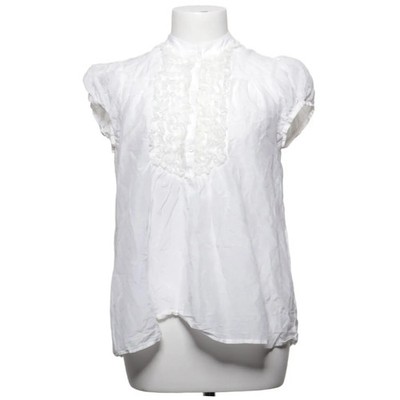 Custommade, Top, Größe: 34, Weiß, Baumwolle/Seide, Einfarbig, Damen #WQM