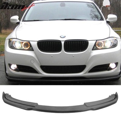 Fits 09-12 BMW E90 LCI 3 Series H Style Front Bumper Lip Spoiler Unpainted PU